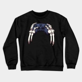 Skeleton Hands Holding Video Game Controller Crewneck Sweatshirt